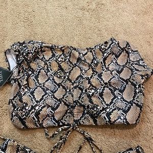 Snake print bikini
